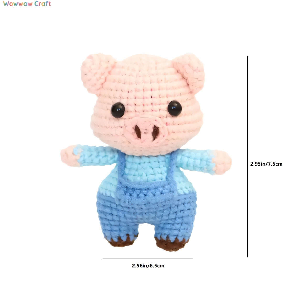 Pendants,Crochet Doll,Cute Handmade Crocheted Little Pig Doll - Hand-Crochet Doll